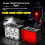 (Red)Bicyclefront And Rear Led Lights Usb Rechargeable Headlight Lamp Riding Commuting Daily 5