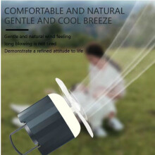 (Black)Outdoor Camping Led Lantern With Mosquito‑repellent Fan For Tents Easy To Carry