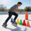 (Red)Roller Skating Lane Markers With Soft Plastic Construction And Bright Color Options Rinks For 6