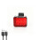 (Red)Bicyclefront And Rear Led Lights Usb Rechargeable Headlight Lamp Riding Commuting Daily 1