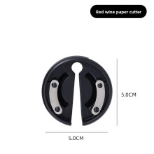 (Circular Steel)Coupe-feuille de vin en acier inoxydable avec poignée en plastique pour alimentation de cuisine utilisation durable