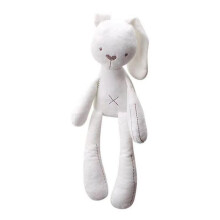 White Rabbit Plush Sleep Buddy 50cm Stuffed Animal with Calming Beans for Anxiety Relief