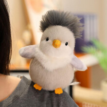 Cute Magnetic Shoulder Perch Bird Plush Canary Kiwi Doll Ornament 13cm Desk Decor