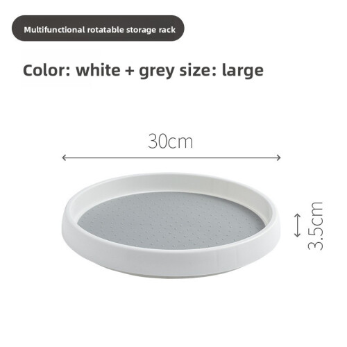 (30x3.5cm)Contemporary Plastic Rotating Spice Holder With Easyaccess Design For Kitchen Home Organization