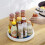 (30x3.5cm)Contemporary Plastic Rotating Spice Holder With Easyaccess Design For Kitchen Home Organization 2