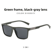 (Green)Óculos de sol polarizado masculino clássico Allframe acessório de condução ao ar livre moda