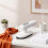 (White)Portable Cordless Steam Iron Foldable Electric Travel Steamer With Display Digital 9