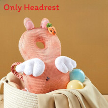 (Orange)Baby Anti Fall Pillow Head Protection Backpack Adjustable Strap 3d Breathable Cartoon