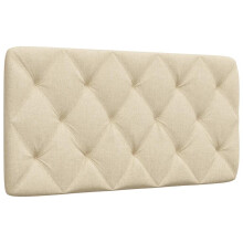 vidaXL Kopfteil-Kissen Creme 100 cm Stoff