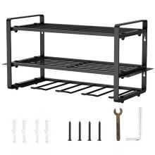 3 Tier Duty Power Tool Organizer Drill Holder Wall Mount Power Tool Storage Rack