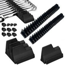 80PCS Magnetic Wrench Organizer Widget Portable Tool Storage Shelf Black