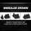 80PCS Magnetic Wrench Organizer Widget Portable Tool Storage Shelf Black 8