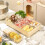 (Beige)Plastic Multisection Food Storage Tray For Hot Pot And Meal Storage Prep 2