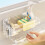(Gray)Minimalist Wall Mount Kitchen Shelf With Suction Cups For Dishwashing Storage Accessories 5