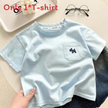 (Blue,80cm)Camiseta infantil de algodão com tecido macio e estampa de desenhos animados para bebês crianças pequenas e