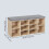 Entryway Storage Bench - Wood - Oak - 10-Compartment Shoe Organizer with Cushion 3