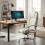 Office Chair - PU - White - High Back with Tilt Function and Armrests 4