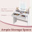 Dressing Table - Wood - Modern - LED Lights with Adjustable Brightness, Mirror, 2 Drawers and 3 Compartments 3