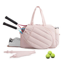 (Pink) Portable Paddles Storage Squash Tennis Bag Professional Handbag Versatile Storage Rucksack for Fitness Sport Water Resistant bag