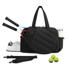 (Black) Portable Paddles Storage Squash Tennis Bag Professional Handbag Versatile Storage Rucksack for Fitness Sport Water Resistant bag