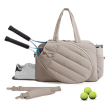 (Gray) Portable Paddles Storage Squash Tennis Bag Professional Handbag Versatile Storage Rucksack for Fitness Sport Water Resistant bag