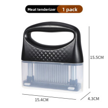 (15.5x15.4cm)Ablandador de carne de cocina de acero inoxidable con piezas desmontables para cocinar eficiente