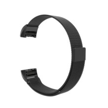 (Black)For Fitbit Charge 2 Stainless Steel Watch Band With Adjustable Fit Daily Wear