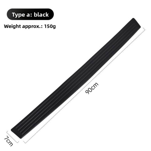 (black)90cm Rear Guard Bumper Protector Trim Cover Sill Trunk Scuff Rubber Plate