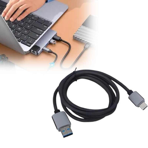(1.5m)Laptop Transmission Line Data Cable Black Computer Accessories Convenient Tools 2