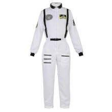 (XXXL, White For Women) Astronaut Costume Space Suit For Adult Cosplay Costumes Zipper Halloween Costume Couple Flight Jumpsuit Plus Size Uniform
