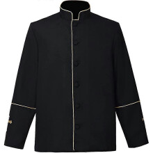 (L, color 3) Men Stand Collar Church Priest Black Robe Trench Jacket Cassock Clergy Preacher Minister Choir Roman Pastor Halloween Costume
