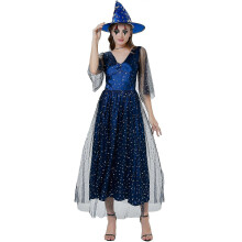 (S, Black) S-xl Witch Queen Witch Clothes Wizard Long Dress Cos Cosplay Uniform Halloween Costume