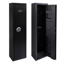 WestWood 5 Gun Cabinet Vertical Rifle Gun Safe Steel, Digital Lock Floor Wall Mounting