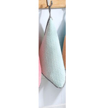(Blue)Serviette Cuisine Chiffon de Nettoyage Antiadhésif Absorbant Huile Gommage chiffon Outil