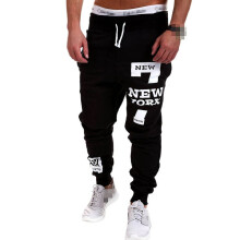 (BlackWhite,2XL)Calças de moletom masculinas para corrida e ginástica esportiva slim fit skinny