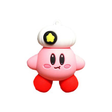 (White)Kirby Anime Games Cute Cartoon Pink Kirby Waddle Dee Doo Collect Mini Toys Dolls