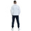 Felpa con zip in pile Givova One - bianco/blu navy 2
