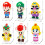 (Toad)Super Mario Bros Themed Plastic Toy Character Assemble Building Blocks Kid Gift 7