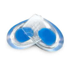 (Blue)Silicone Gel Comfort Heel Cups Pads Inserts Protect Feet Men Women Daily Wear
