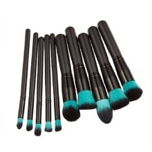 (10Pcs Black Blue Mini )Coleção de pincéis de maquiagem base suprimentos para contorno de olhos uso diário de beleza