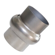 Edelstahl-Rohrverbinder mit Universalgelenk für Alle Auspuffrohre, Kfz-Auspuffrohrschelle, 63 mm
