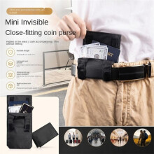 Belt Mounted Document Wallet for Users,Compact Nylon Travel Holder for Booklet Cash Tickets Papers and Daily Sightseeing