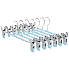 Set van 20 Zwarte Broekhangers met Clips, Antislip, Ruimtebesparende Kastorganizer voor Jeans, Broeken en Rokken, Blauw