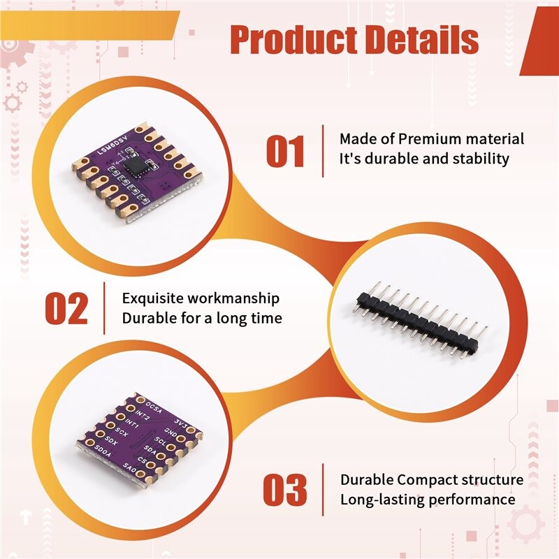 LSM6DSV IMU Module Smol SlimeVR High-Performance Inertial Sensor for ...
