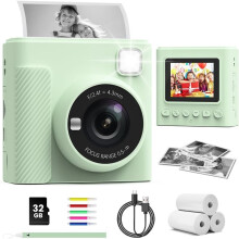 1 Set di Fotocamera Istantanea per Bambini, Fotocamera Istantanea A Colori per Bambini, Fotocamera Giocattolo Ad Alta Definizione con Funzione di