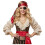 Set di 5 Accessori per Costume da Pirata da Donna e da Uomo per Halloween e Cosplay, Colore Rosso. 5