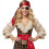 Set di 6 Accessori per Costume da Pirata da Donna e da Uomo per Halloween e Cosplay, Colore Rosso. 3