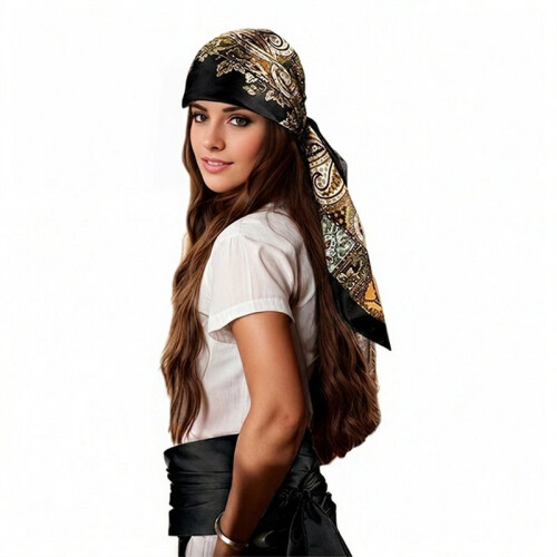 Set di 5 Accessori per Costume da Pirata da Donna e da Uomo per Halloween e Cosplay, Colore Nero. 2