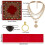 Set di 6 Accessori per Costume da Pirata da Donna e da Uomo per Halloween e Cosplay, Colore Rosso. 7