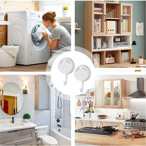 10pcs Vacuum Suction Hooks - Strong Shower Suction Hooks for Easy Storage and Organization 2